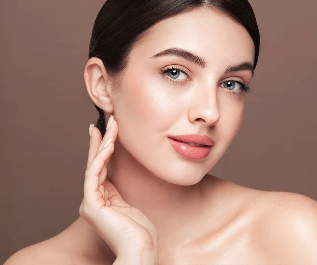 Portrait beautiful young woman with clean fresh skin