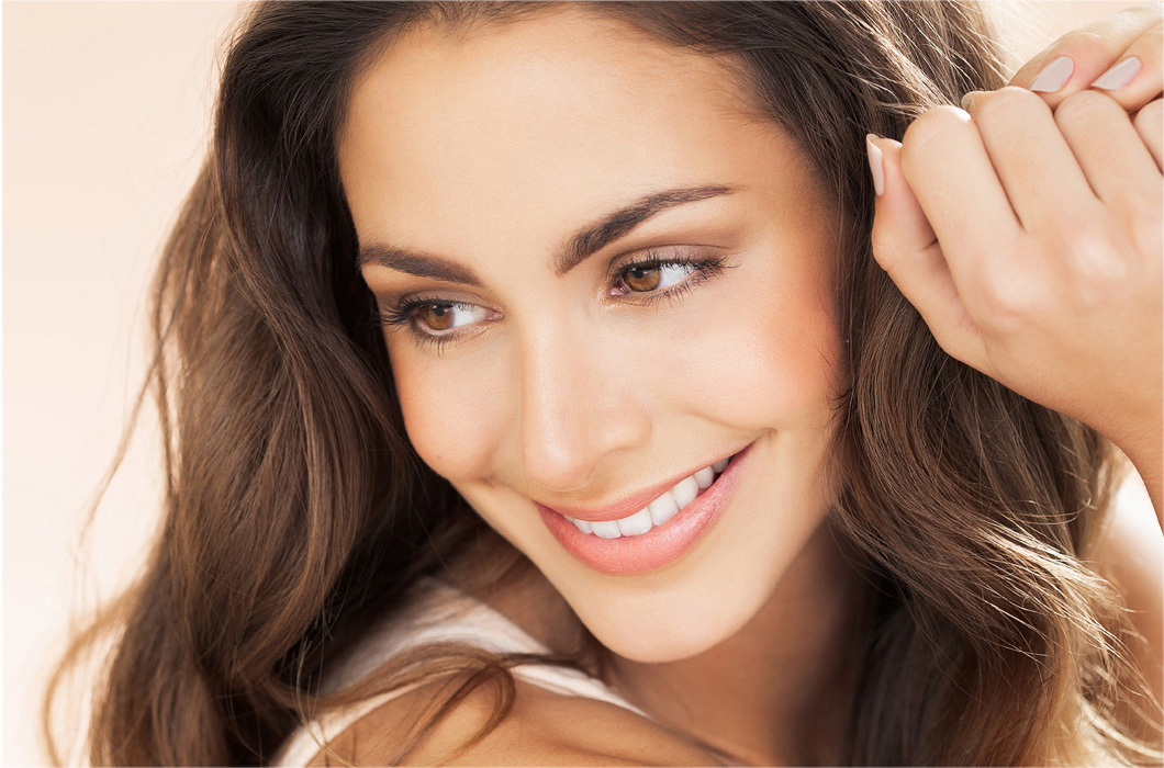 stock image of Beauty young woman smiling