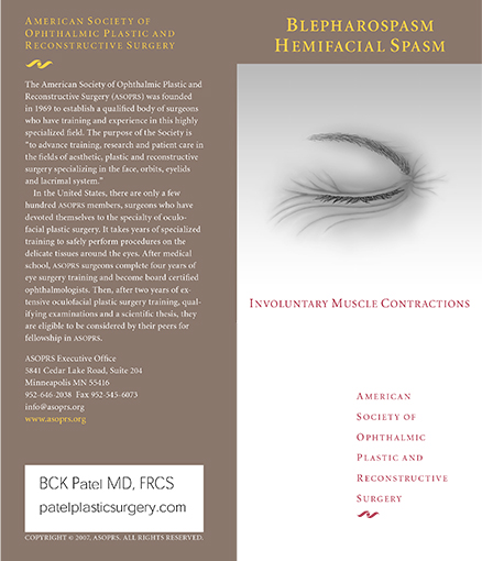 blepharospasm and hemifacial spasm brochure