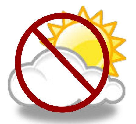 image of sun with cancel mark on it